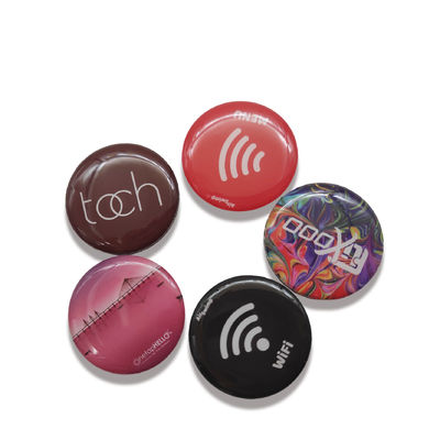 PET الركيزة RFID على علامة معدنية 30 مم الايبوكسي المضادة المعادن NFC العلامات