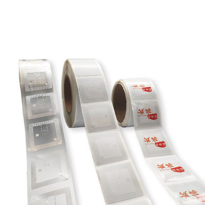 ملصق RFID أبيض علامات RFID لكتب المكتبة ترصيع ISO 15693