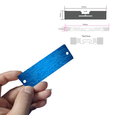 طباعة بطاقة RFID UHF 130X40mm لمسافات طويلة قراءة 860 ~ 960MHz