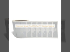 الزجاج الأمامي يتفاعل إثبات العبث العلامة PET مادة الركيزة